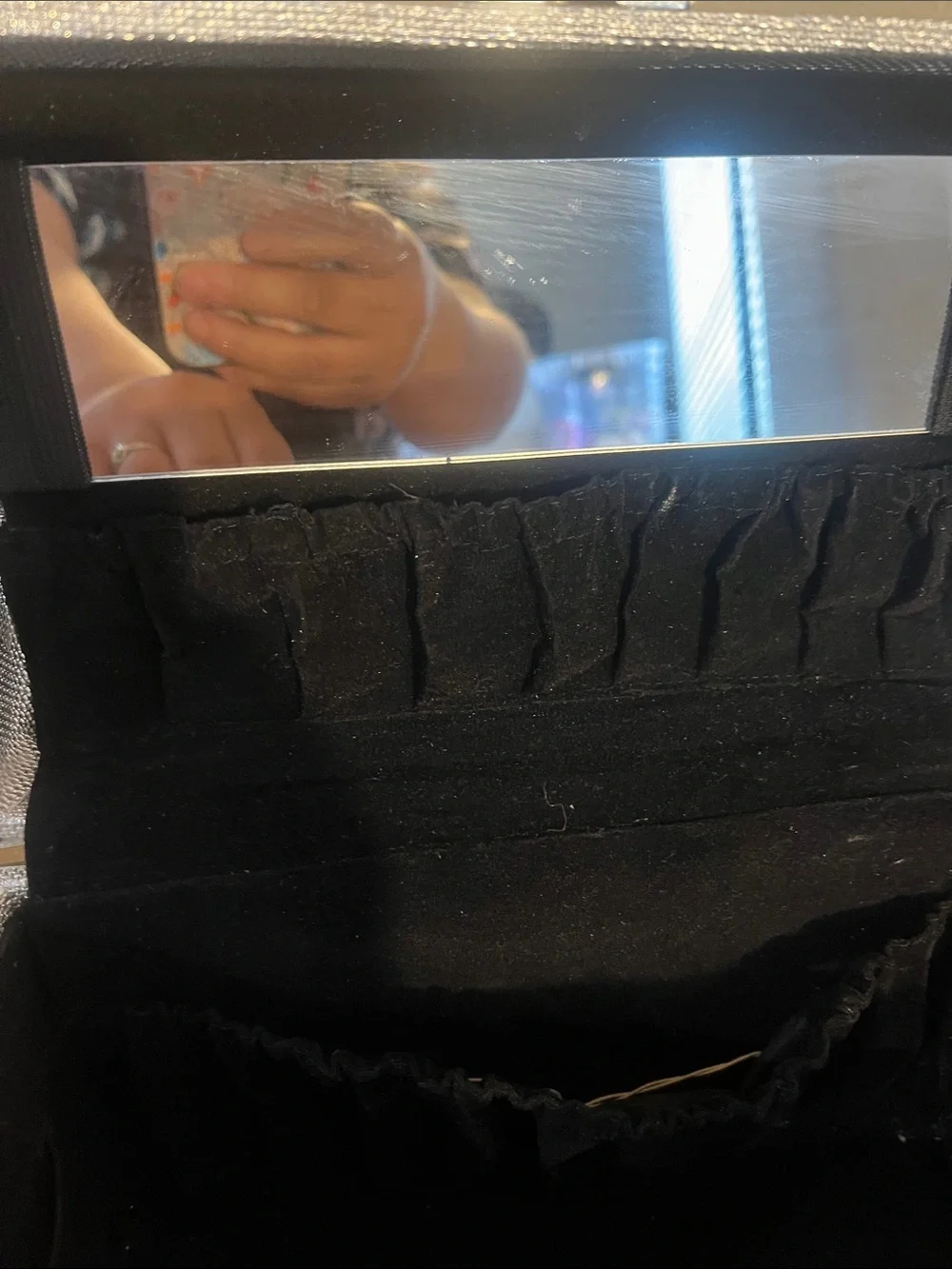 Silver Portable Storage Case with Handle